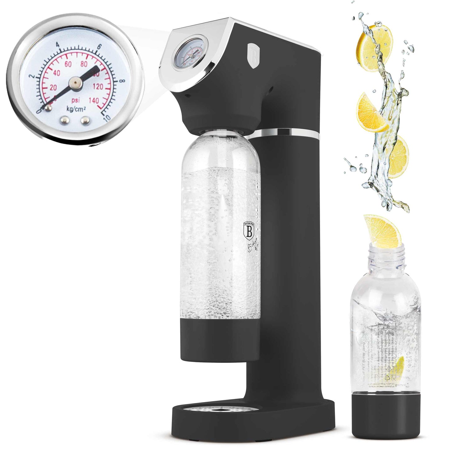 Máquina Para Hacer Refrescos Con 2 Botellas Y Barómetro, Compatible Con Cilindros De Co2 De Tamaño Universal.