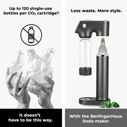 Máquina Para Hacer Refrescos Con 2 Botellas Y Barómetro, Compatible Con Cilindros De Co2 De Tamaño Universal.