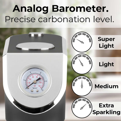 Máquina Para Hacer Refrescos Con 2 Botellas Y Barómetro, Compatible Con Cilindros De Co2 De Tamaño Universal.