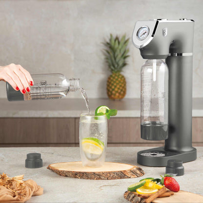 Máquina Para Hacer Refrescos Con 2 Botellas Y Barómetro, Compatible Con Cilindros De Co2 De Tamaño Universal.
