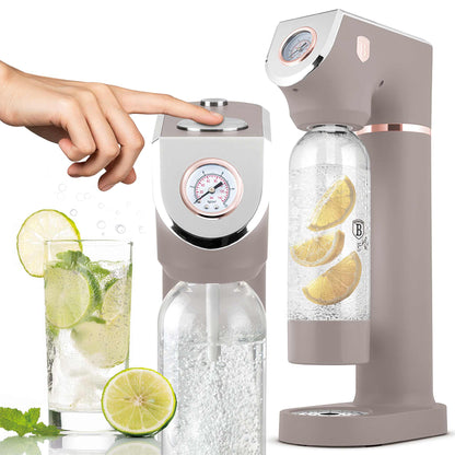 Máquina Para Hacer Refrescos Con 2 Botellas Y Barómetro, Compatible Con Cilindros De Co2 De Tamaño Universal.