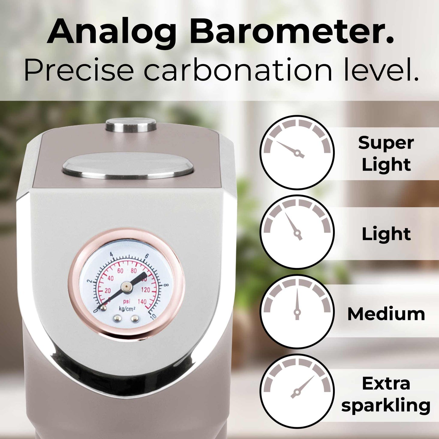 Máquina Para Hacer Refrescos Con 2 Botellas Y Barómetro, Compatible Con Cilindros De Co2 De Tamaño Universal.
