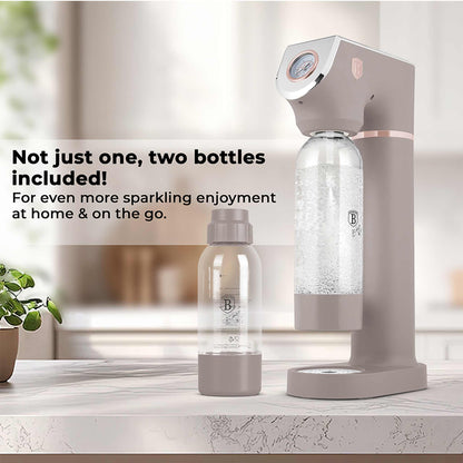 Máquina Para Hacer Refrescos Con 2 Botellas Y Barómetro, Compatible Con Cilindros De Co2 De Tamaño Universal.