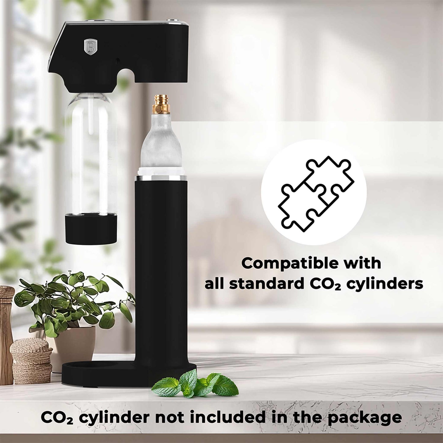Máquina Para Hacer Refrescos Con 2 Botellas Y Barómetro, Compatible Con Cilindros De Co2 De Tamaño Universal.