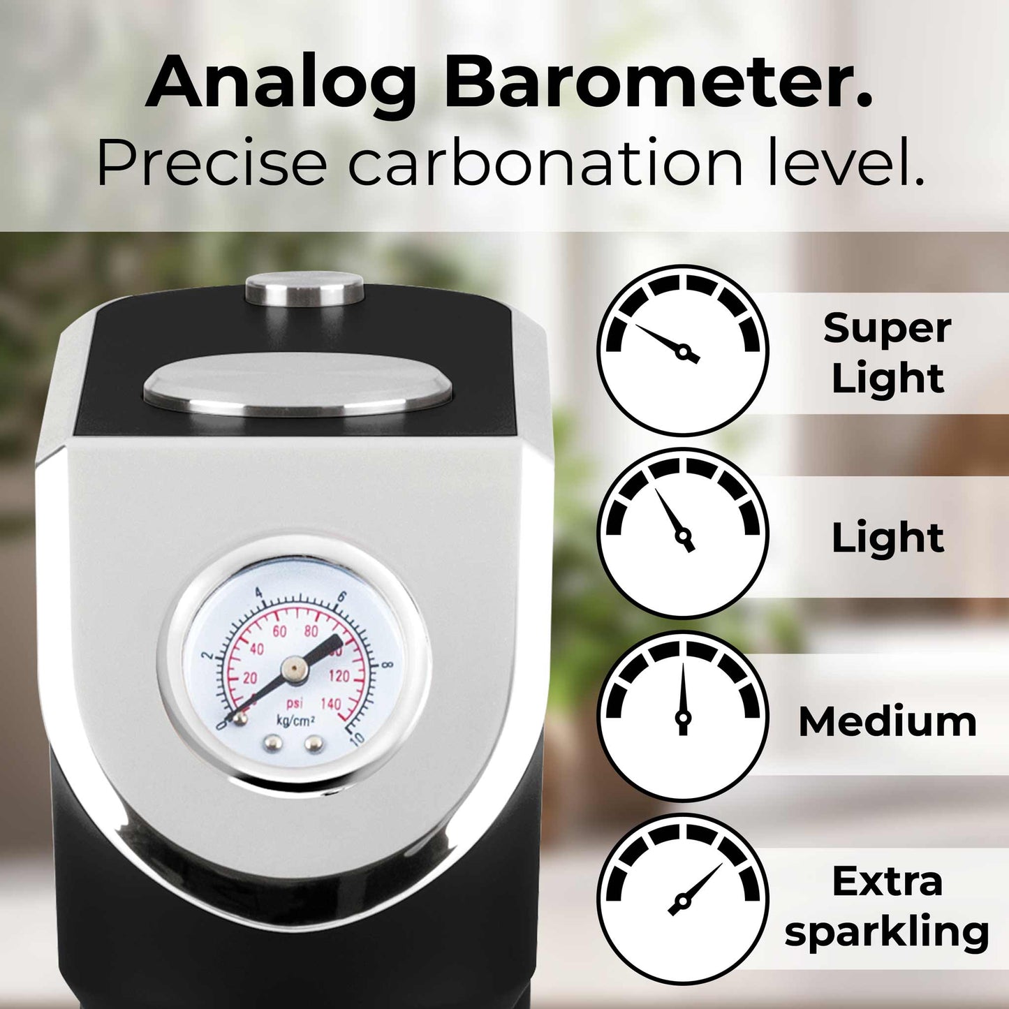 Máquina Para Hacer Refrescos Con 2 Botellas Y Barómetro, Compatible Con Cilindros De Co2 De Tamaño Universal.