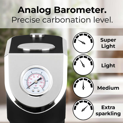 Máquina Para Hacer Refrescos Con 2 Botellas Y Barómetro, Compatible Con Cilindros De Co2 De Tamaño Universal.