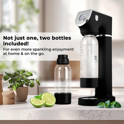 Máquina Para Hacer Refrescos Con 2 Botellas Y Barómetro, Compatible Con Cilindros De Co2 De Tamaño Universal.