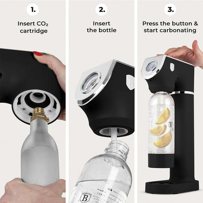 Máquina Para Hacer Refrescos Con 2 Botellas Y Barómetro, Compatible Con Cilindros De Co2 De Tamaño Universal.