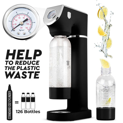 Máquina Para Hacer Refrescos Con 2 Botellas Y Barómetro, Compatible Con Cilindros De Co2 De Tamaño Universal.