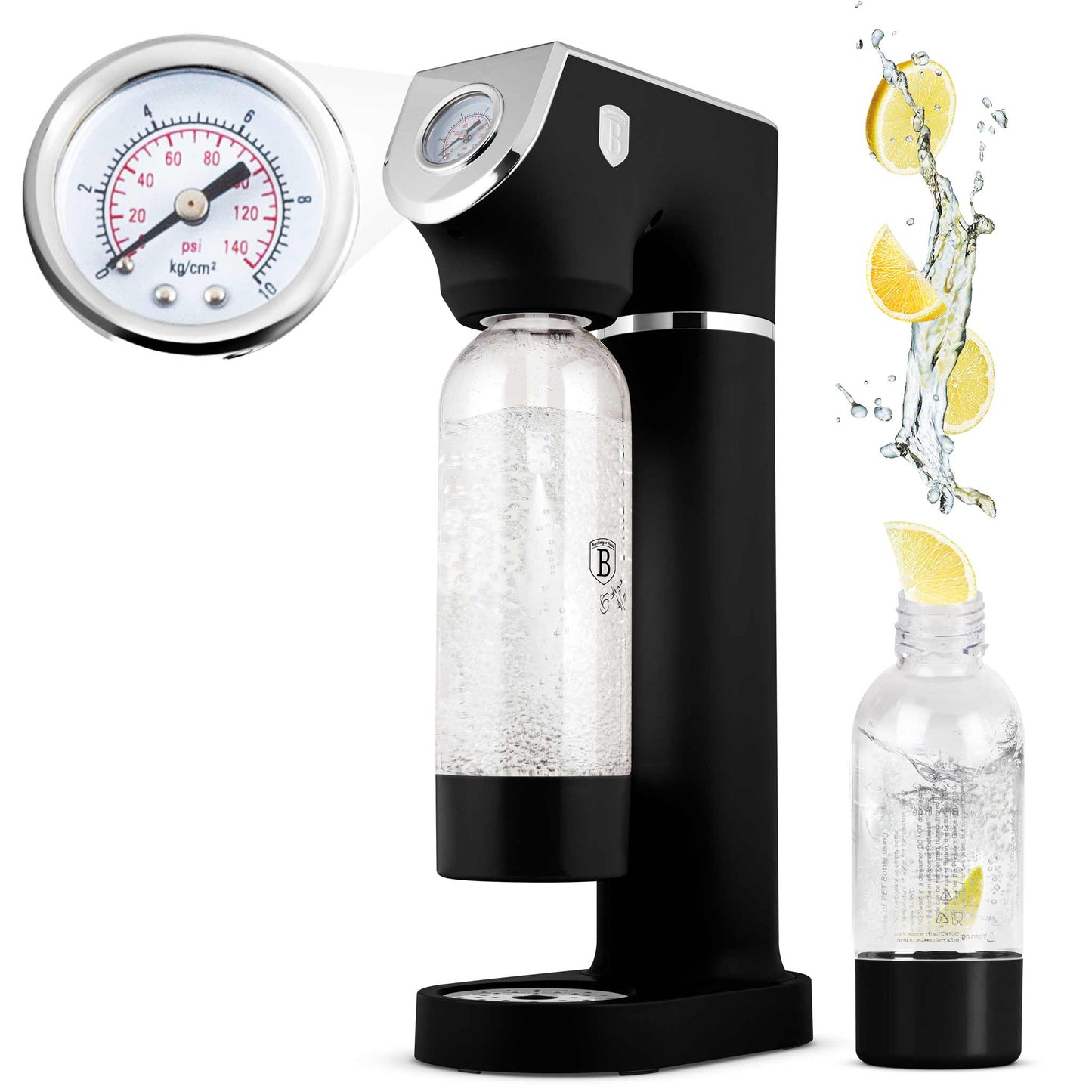 Máquina Para Hacer Refrescos Con 2 Botellas Y Barómetro, Compatible Con Cilindros De Co2 De Tamaño Universal.