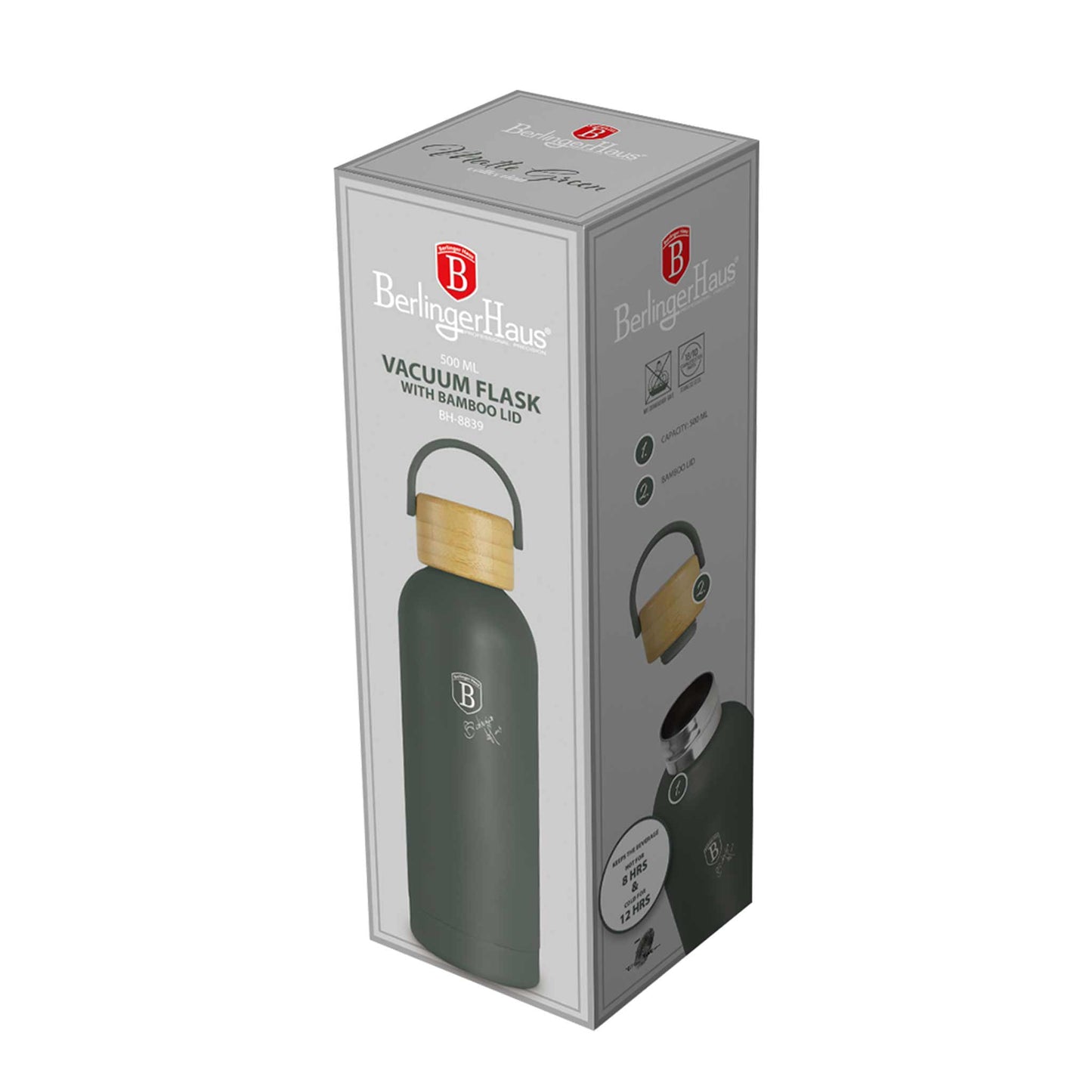 Termo Con Tapa De Bambú De 0,5 L