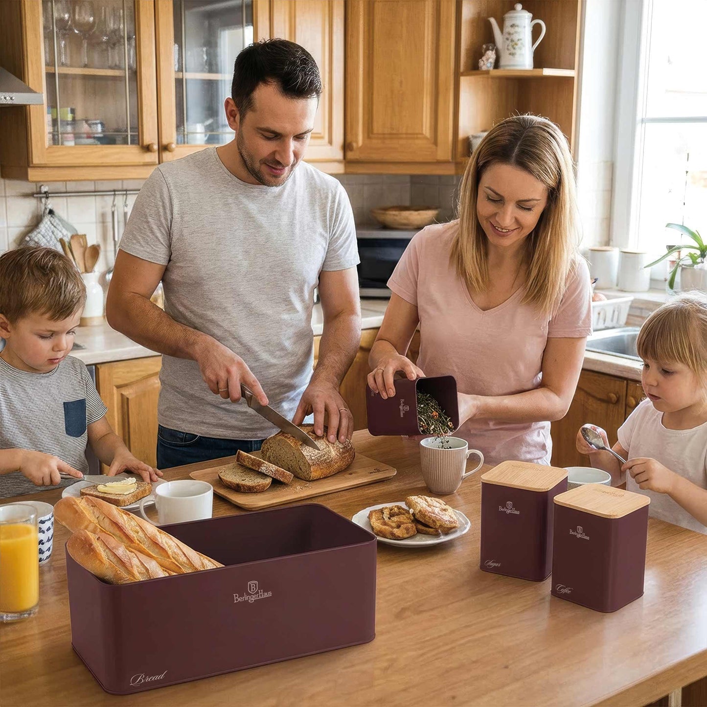 Panera Con Set De 3 Recipientes