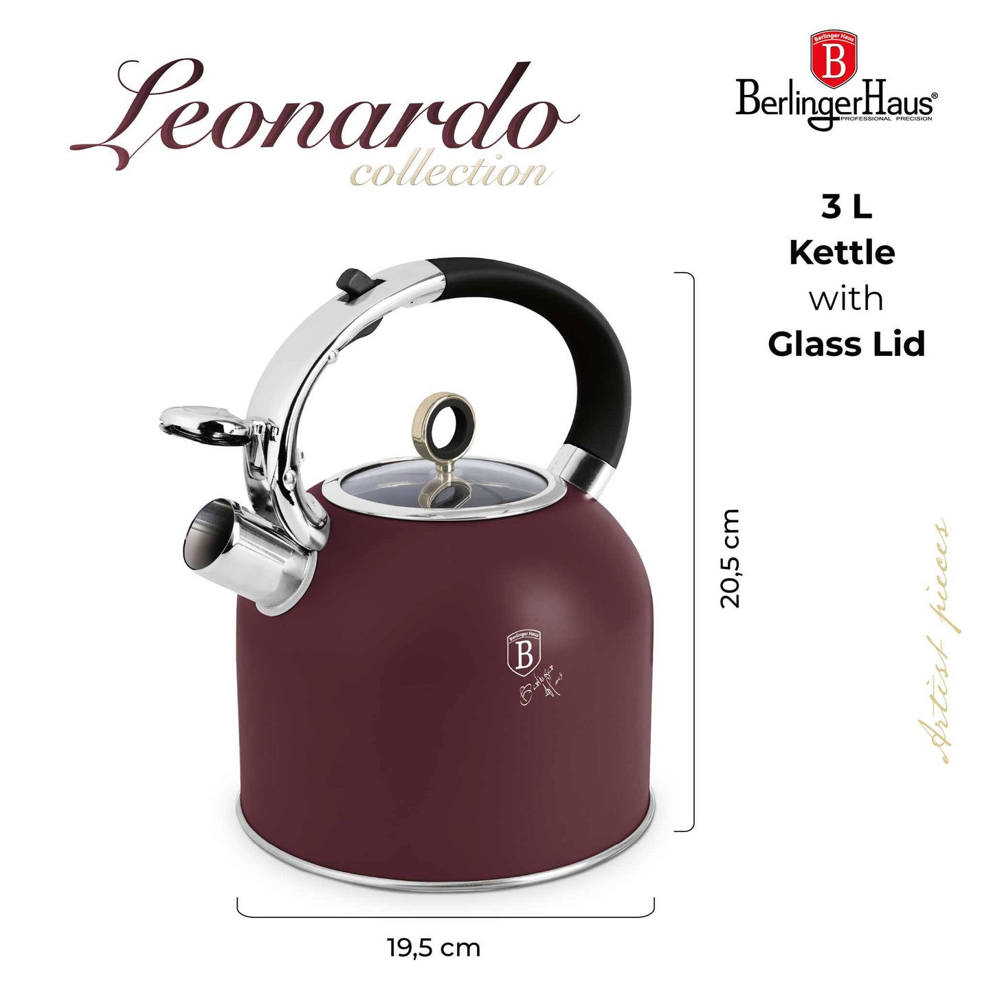 Hervidor Con Tapa De Cristal De 3,0 L, Apto Para Inducción.