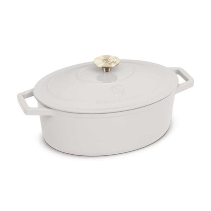 Asador Ovalado De Hierro Fundido De 32 Cm