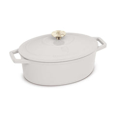 Asador Ovalado De Hierro Fundido De 32 Cm