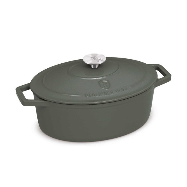 Asador Ovalado De Hierro Fundido De 32 Cm