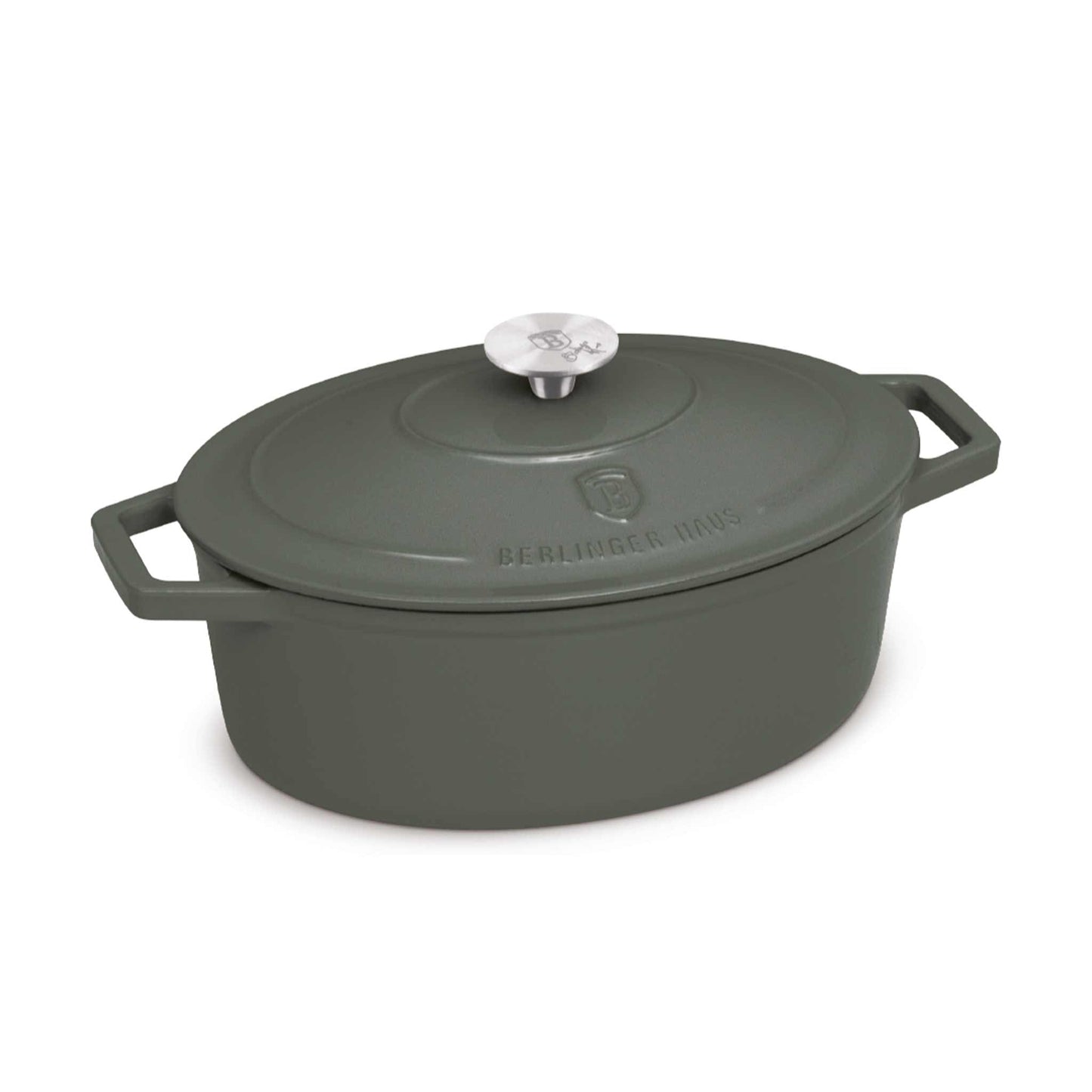Asador Ovalado De Hierro Fundido De 32 Cm