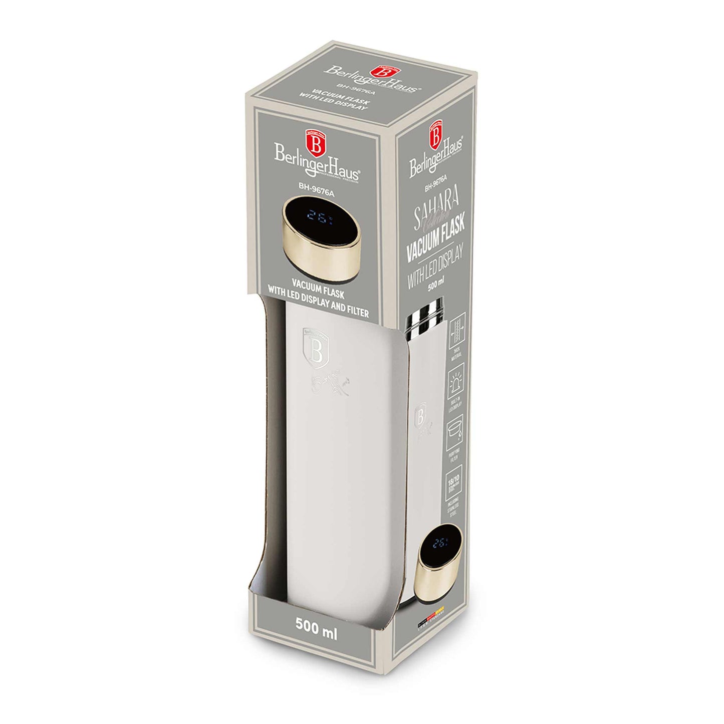 Botella De Agua Con Indicador Led De Temperatura De 0,5 L