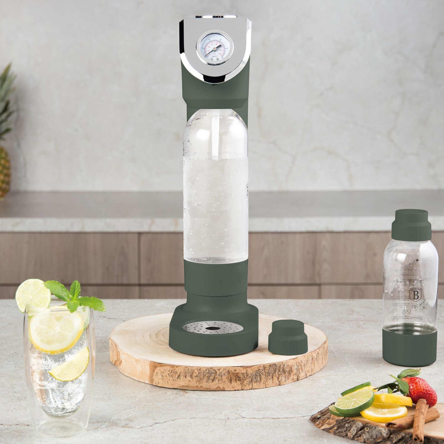Máquina Para Hacer Refrescos Con 2 Botellas Y Barómetro, Compatible Con Cilindros De Co2 De Tamaño Universal.