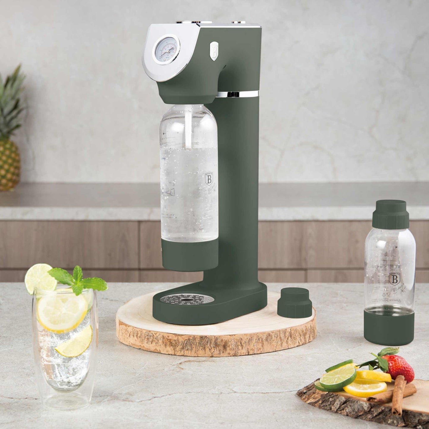 Máquina Para Hacer Refrescos Con 2 Botellas Y Barómetro, Compatible Con Cilindros De Co2 De Tamaño Universal.