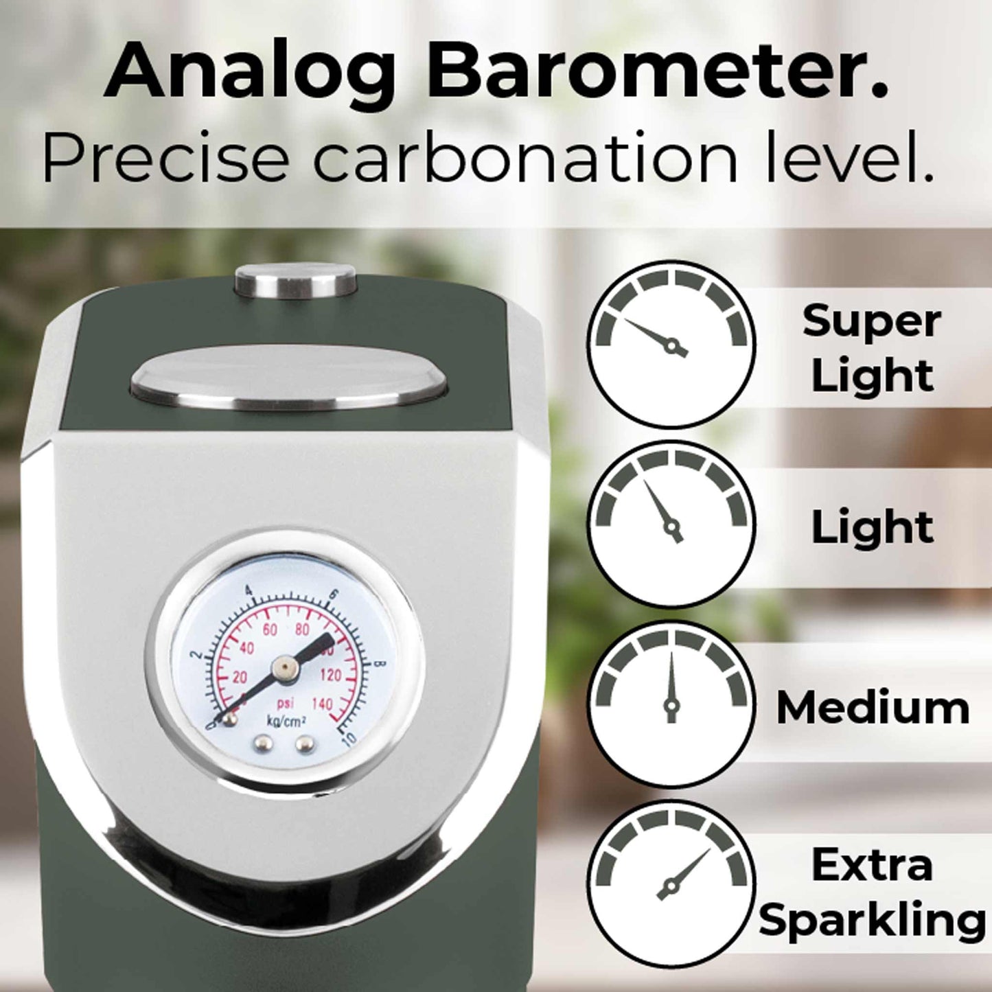 Máquina Para Hacer Refrescos Con 2 Botellas Y Barómetro, Compatible Con Cilindros De Co2 De Tamaño Universal.