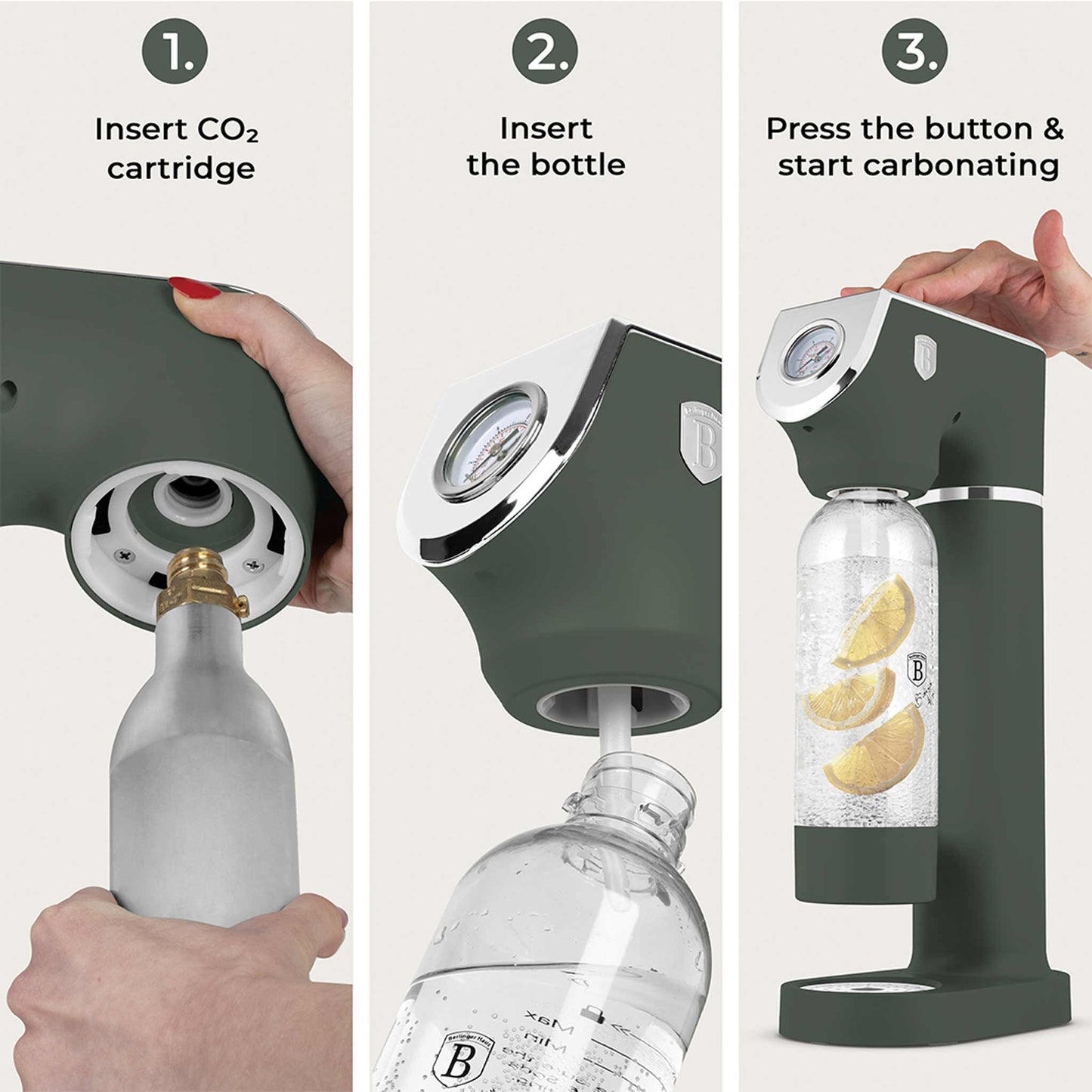 Máquina Para Hacer Refrescos Con 2 Botellas Y Barómetro, Compatible Con Cilindros De Co2 De Tamaño Universal.