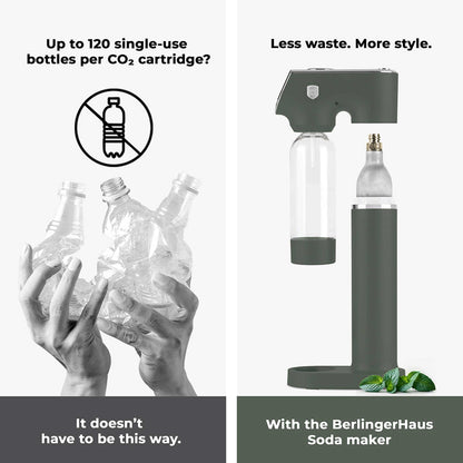 Máquina Para Hacer Refrescos Con 2 Botellas Y Barómetro, Compatible Con Cilindros De Co2 De Tamaño Universal.