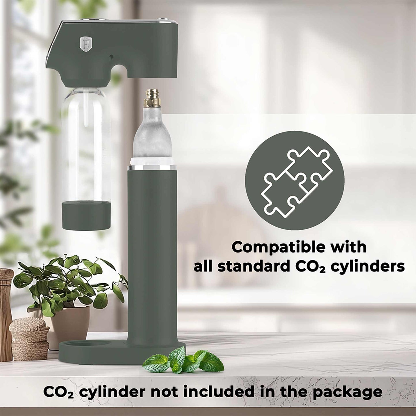 Máquina Para Hacer Refrescos Con 2 Botellas Y Barómetro, Compatible Con Cilindros De Co2 De Tamaño Universal.