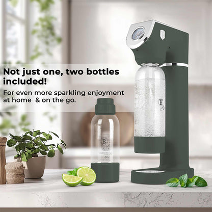 Máquina Para Hacer Refrescos Con 2 Botellas Y Barómetro, Compatible Con Cilindros De Co2 De Tamaño Universal.
