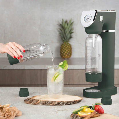 Máquina Para Hacer Refrescos Con 2 Botellas Y Barómetro, Compatible Con Cilindros De Co2 De Tamaño Universal.
