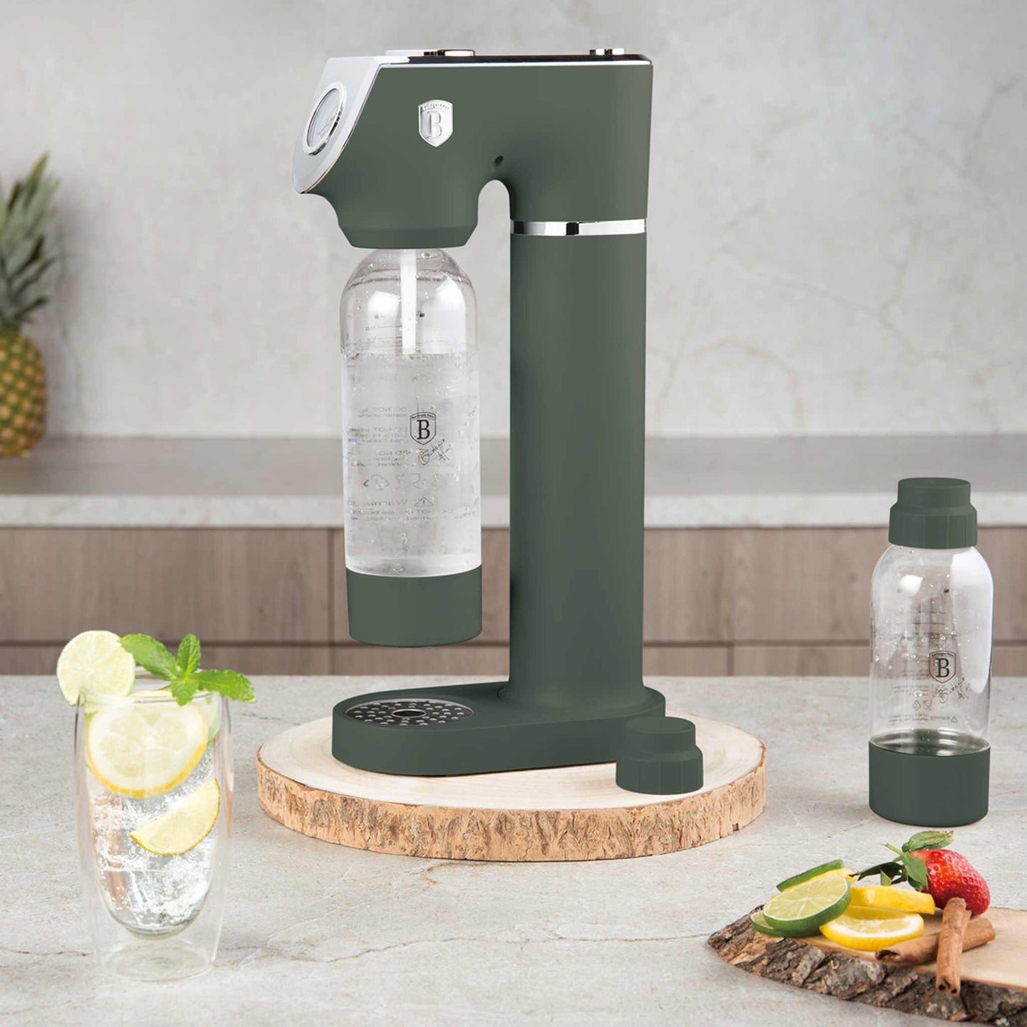 Máquina Para Hacer Refrescos Con 2 Botellas Y Barómetro, Compatible Con Cilindros De Co2 De Tamaño Universal.
