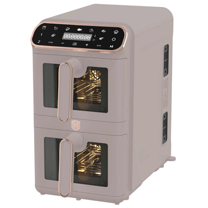 Freidora De Aire De Doble Cesta De 5,5+5,5 L Con Ventanas Visibles