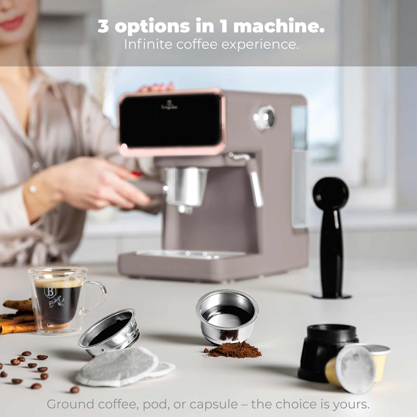 Cafetera Espresso Digital 3 En 1