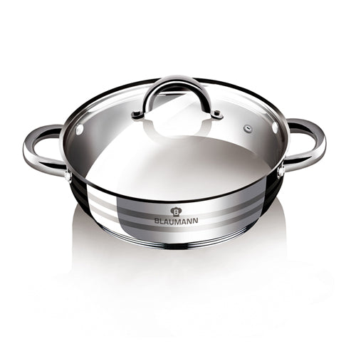 Olla Poco Profunda Con Tapa De 22 Cm