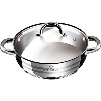 Olla Poco Profunda Con Tapa De 32 Cm
