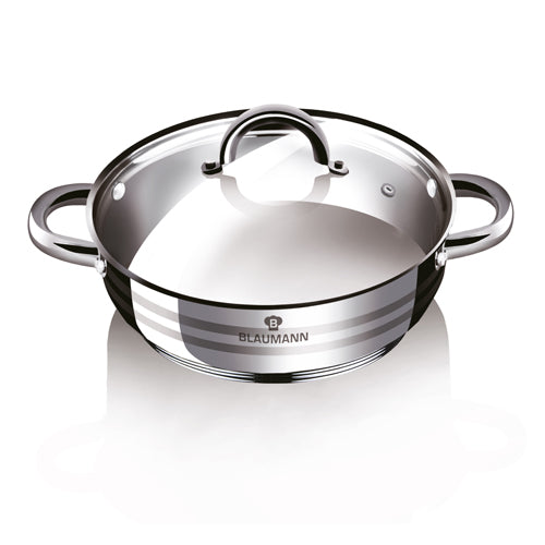 Olla Poco Profunda Con Tapa De 28 Cm