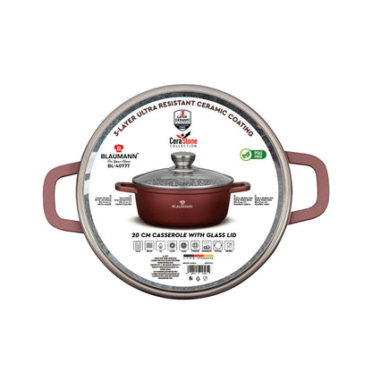 Cazuela Con Tapa De 20 Cm