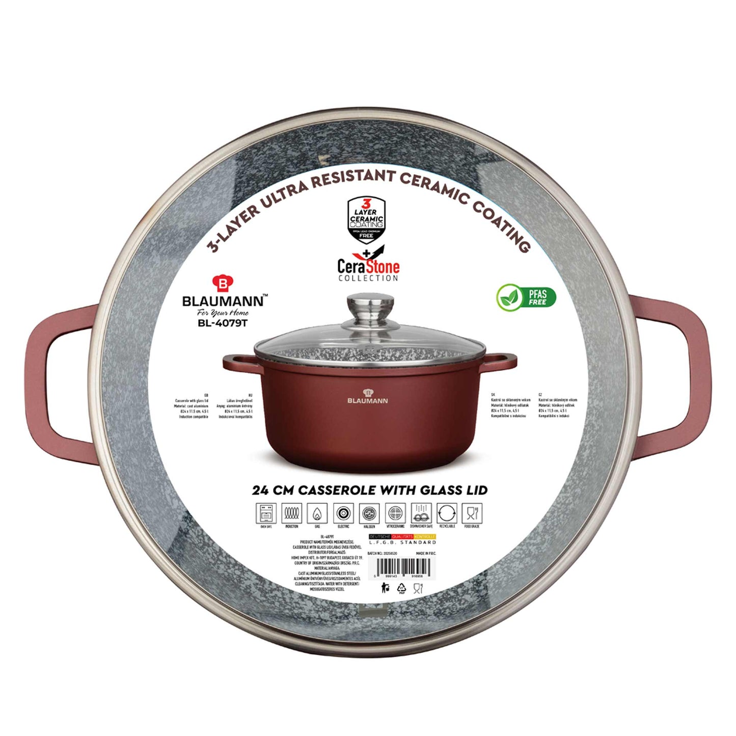 Cazuela Con Tapa De 24 Cm