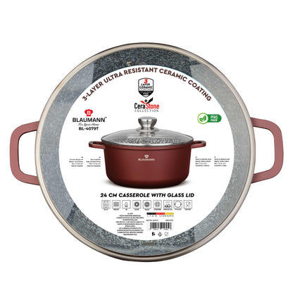 Cazuela Con Tapa De 24 Cm