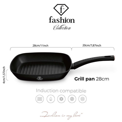 Sartén Parrilla De 28 Cm
