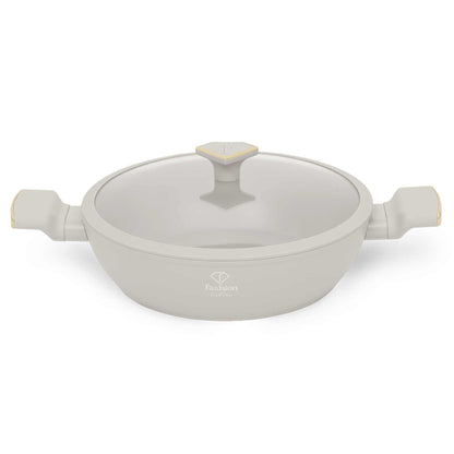 Olla Poco Profunda Con Tapa De 28 Cm