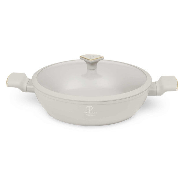 Olla Poco Profunda Con Tapa De 30 Cm