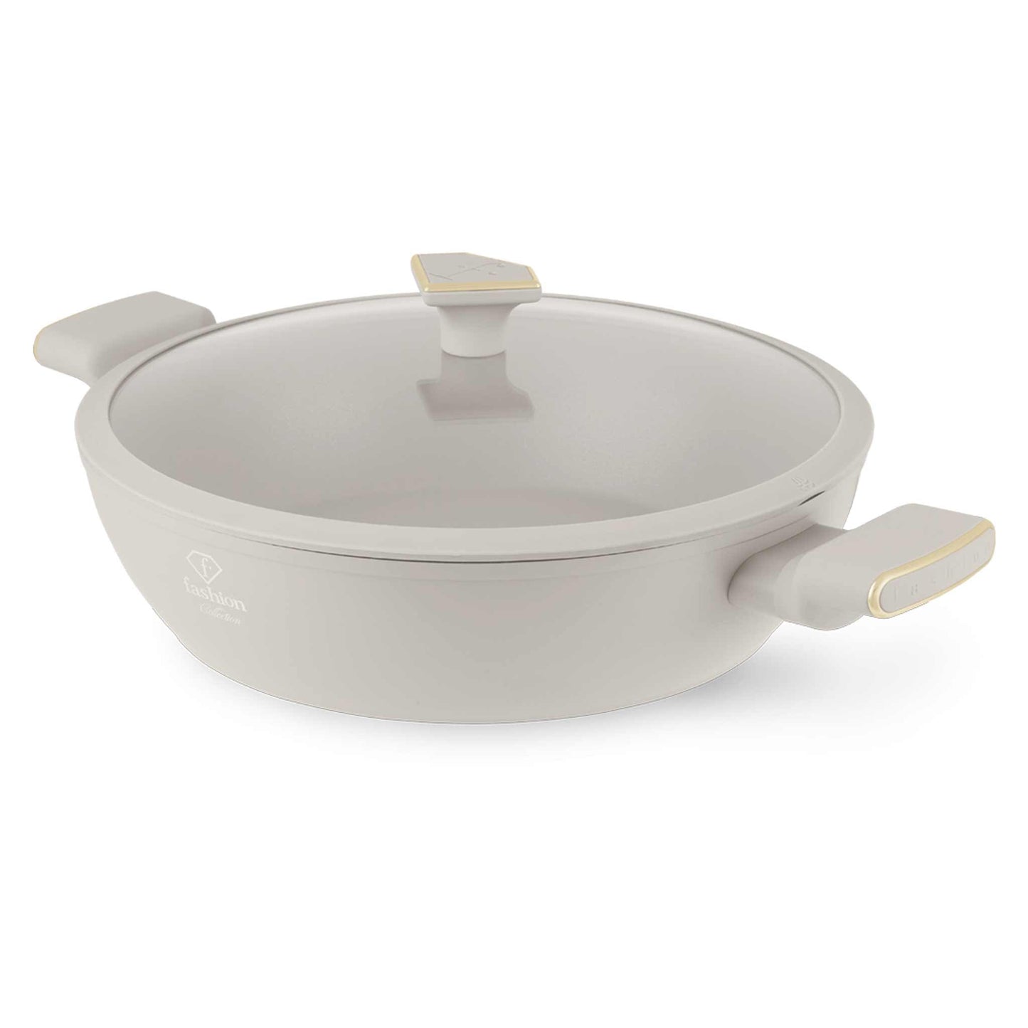 Olla Poco Profunda Con Tapa De 30 Cm