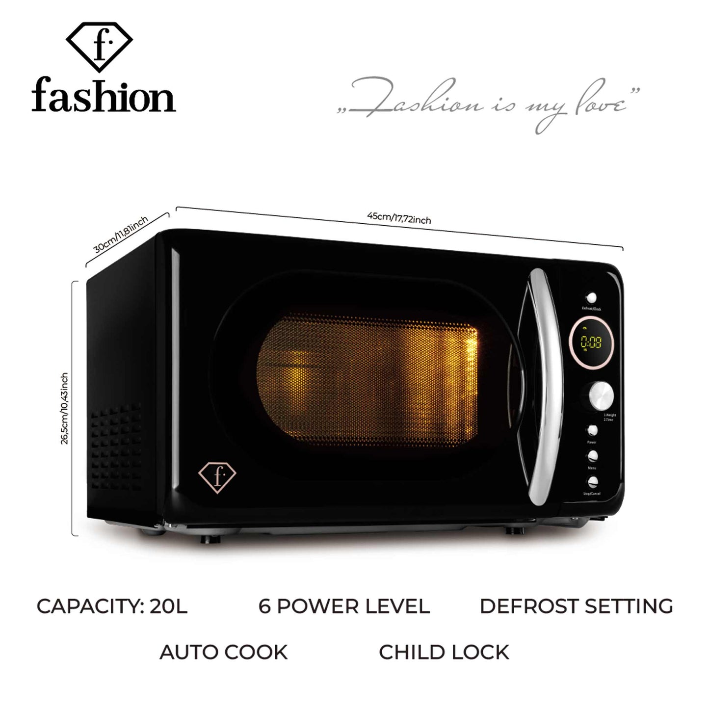 Horno Microondas Digital De 20 Litros