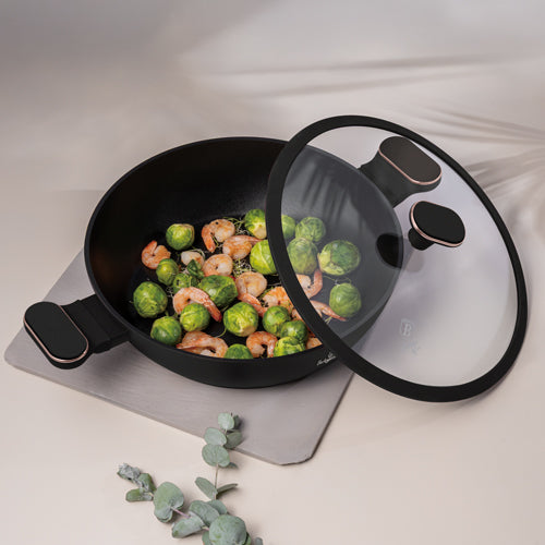 Olla Poco Profunda Con Tapa De 28 Cm