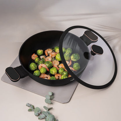 Olla Poco Profunda Con Tapa De 28 Cm