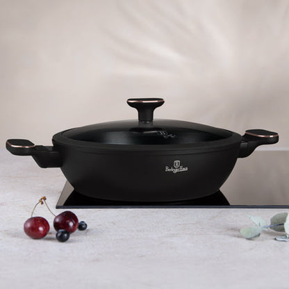 Olla Poco Profunda Con Tapa De 28 Cm