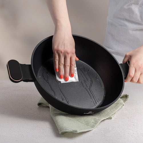 Olla Poco Profunda Con Tapa De 28 Cm