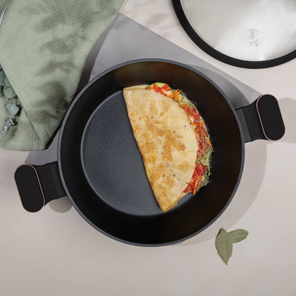 Olla Poco Profunda Con Tapa De 28 Cm